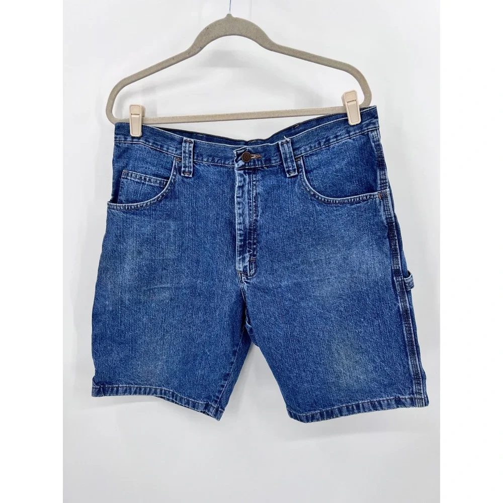 Wrangler‎ Y2K Vintage Carpenter Jorts Dad Shorts Denim 100% Cotton Size 36